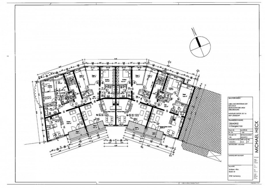 Grundrisse - 2. Obergeschoss Mehrfamilienhaus D�sseldorf