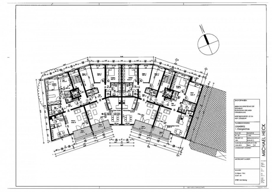 Grundrisse - 1. Obergeschoss Mehrfamilienhaus D�sseldorf